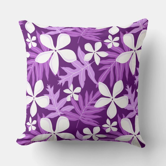 TIARE (PURPLE) THROW PILLOW (Front)