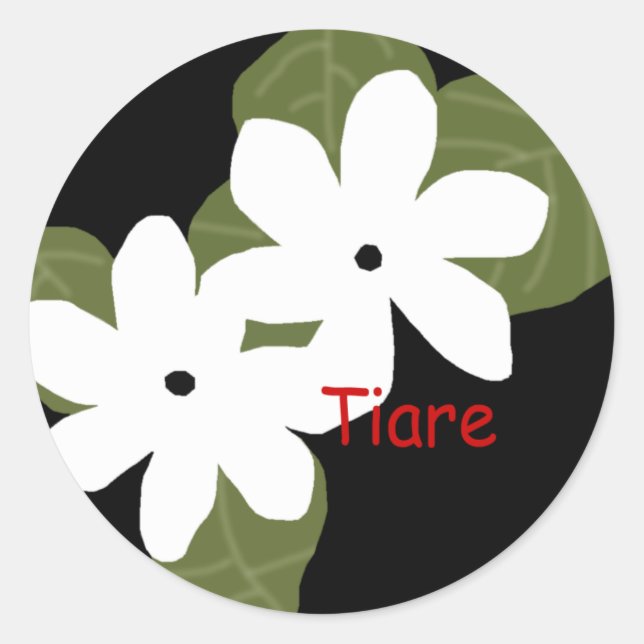 Tiare Tahitian flowers stickers (Front)