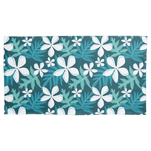 TIARE (TEAL) PILLOW CASE (Front-Left)