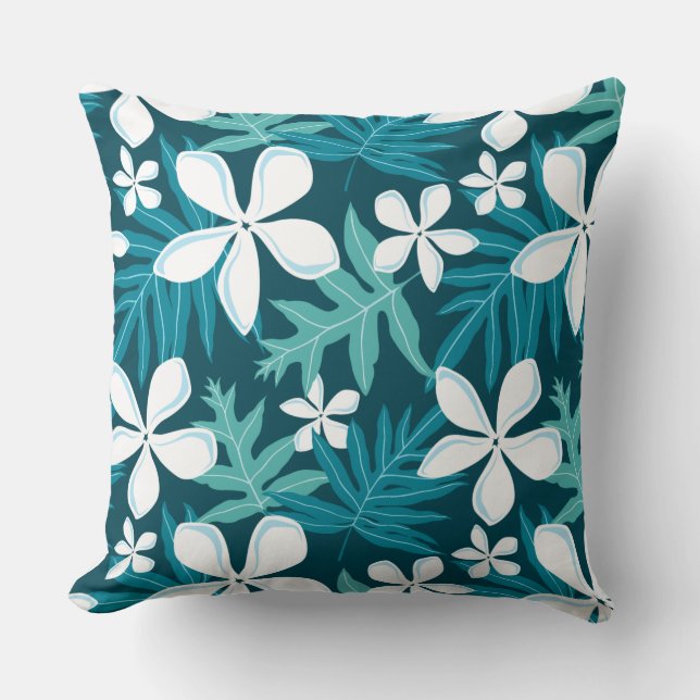 TIARE (TEAL) THROW PILLOW (Front)