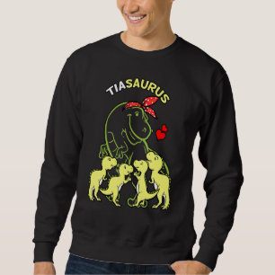 Tiasaurus Tia 4 Kids Dinosaur Mothers Day Sweatshirt