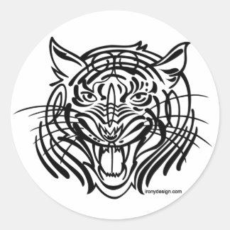 Tibal Tiger Classic Round Sticker