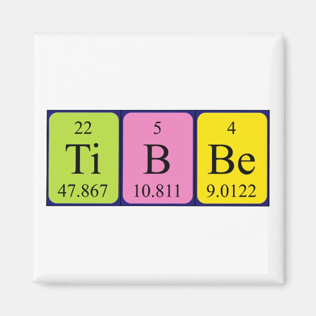 Tibbe periodic table name magnet (Front)