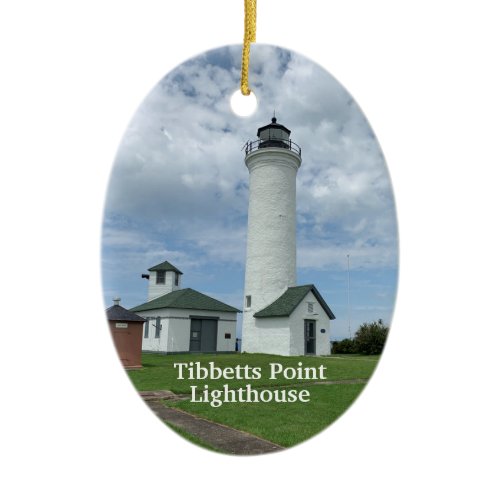 Tibbetts Point Lighthouse Ceramic Ornament