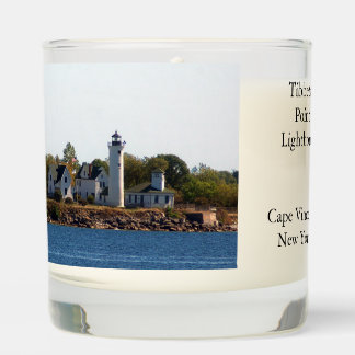 Tibbetts Point Lighthouse glass Candle