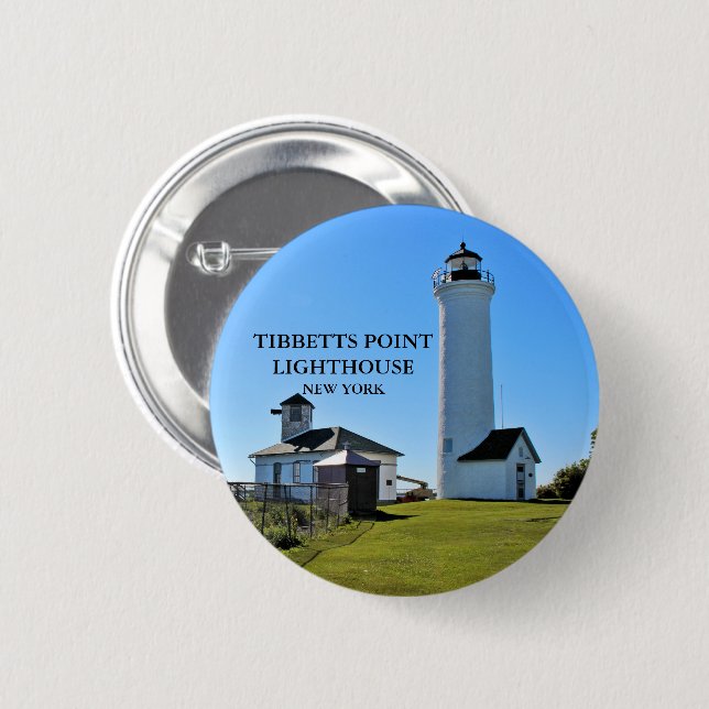 Tibbetts Point Lighthouse, New York Button (Front & Back)