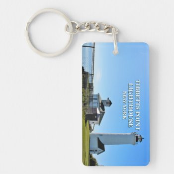 Tibbetts Point Lighthouse  New York Keychain by LighthouseGuy at Zazzle