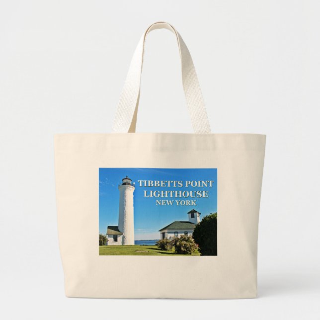 Tibbetts Point Lighthouse, New York Large Tote Bag (Front)