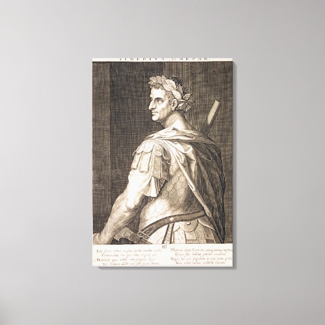 Tiberius Caesar (10 BC - 54 AD) Emperor of Rome 14 Canvas Print (Front)