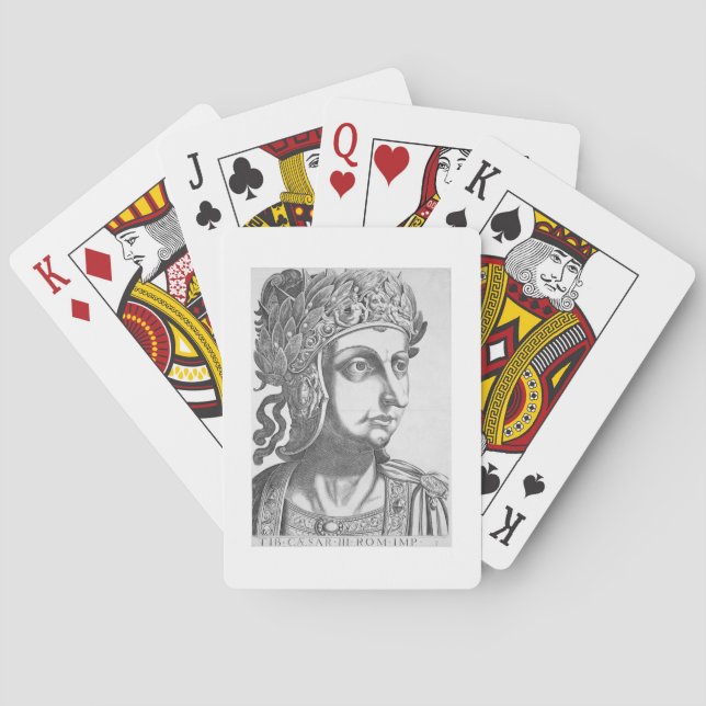 Tiberius Caesar (42 BC-37 AD), 1596 (engraving) Poker Cards (Back)
