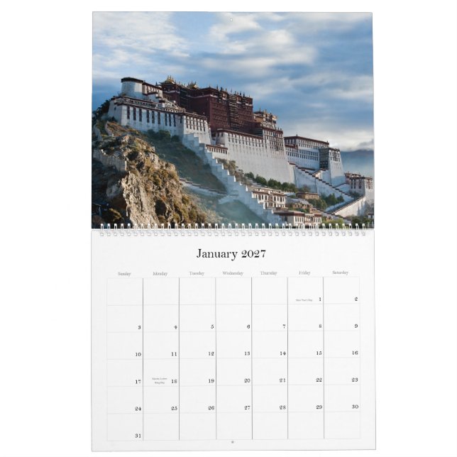 Tibet 2012 Calendar (Jan 2027)