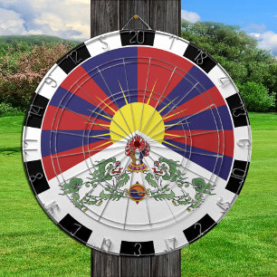 Tibet Dartboard, game board, Tibetan Flag Dart Board