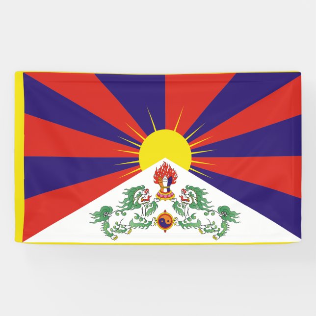 Tibet Flag Banner (Horizontal)