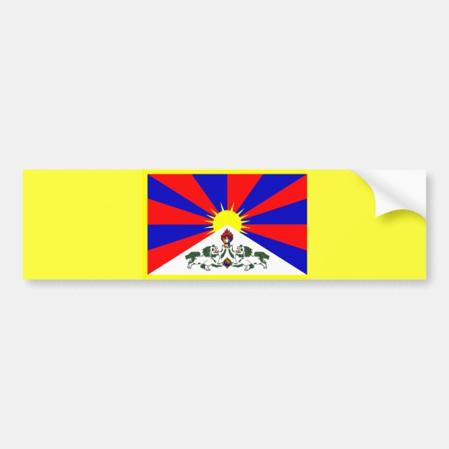 Tibet Flag Bumpersticker Bumper Sticker (Front)