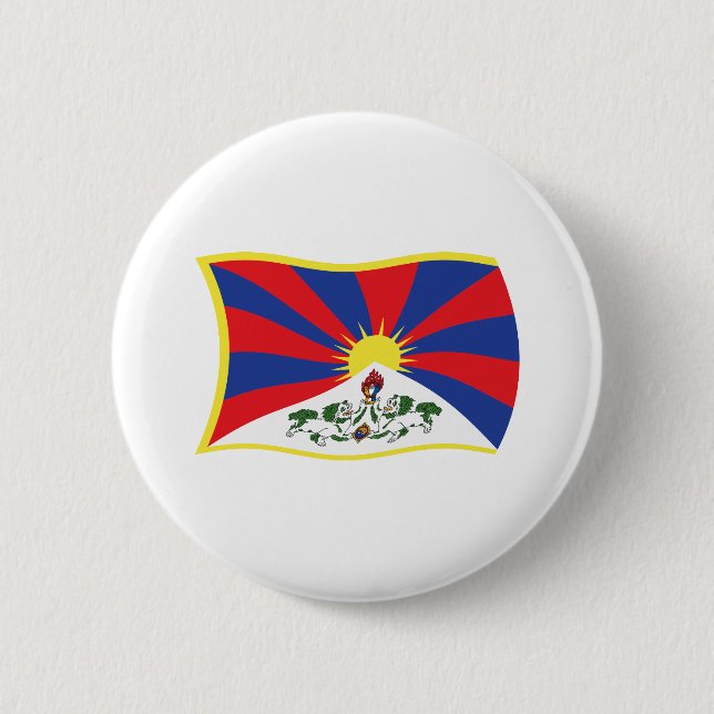 Tibet Flag Button (Front)