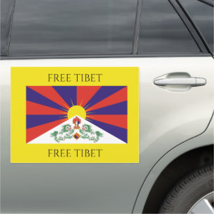 tibet flag car magnet