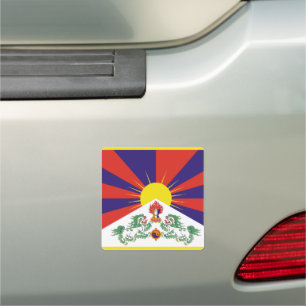 tibet flag car magnet
