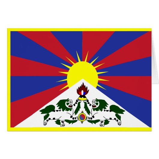 Tibet Flag Cards (Front Horizontal)