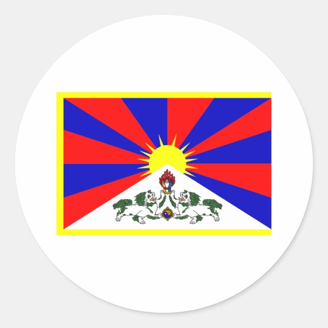 Tibet Flag Classic Round Sticker (Front)