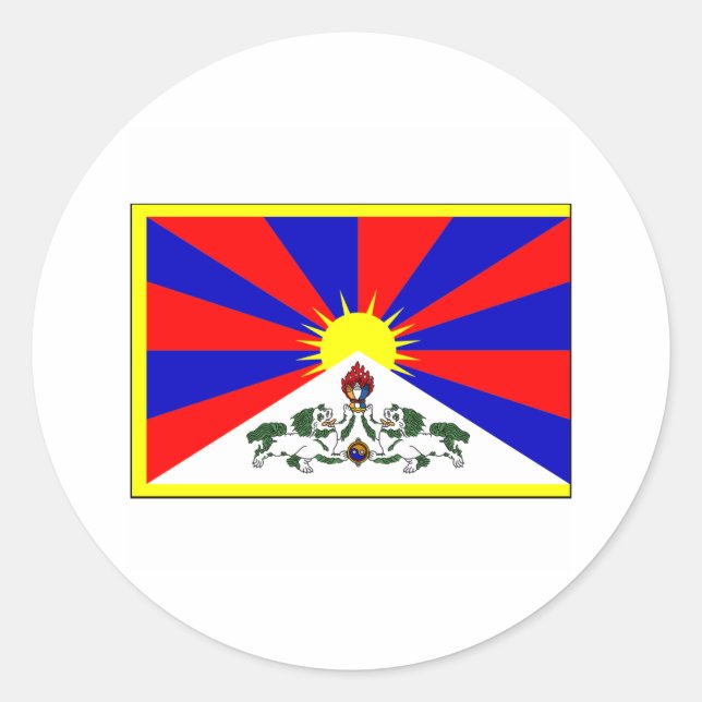 Tibet FLAG International Classic Round Sticker (Front)