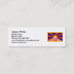 Tibet Flag Mini Business Card