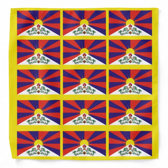 Tibet flag - Snow Lion Flag Bandana (Front)