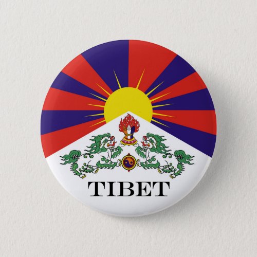 Tibet flag _ Snow Lion Flag Button