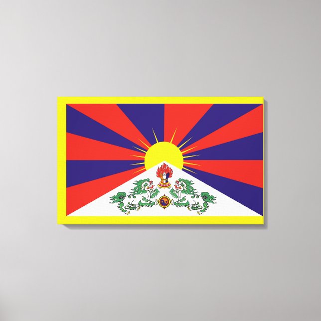 Tibet flag - Snow Lion Flag Canvas Print (Front)