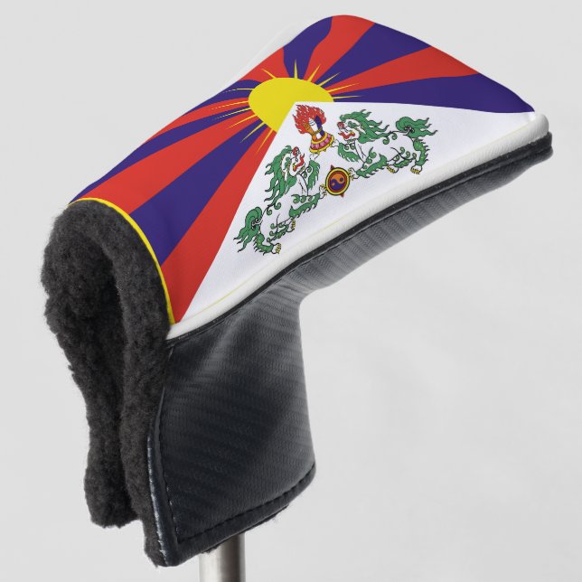 Tibet flag - Snow Lion Flag Golf Head Cover (3/4 Front)