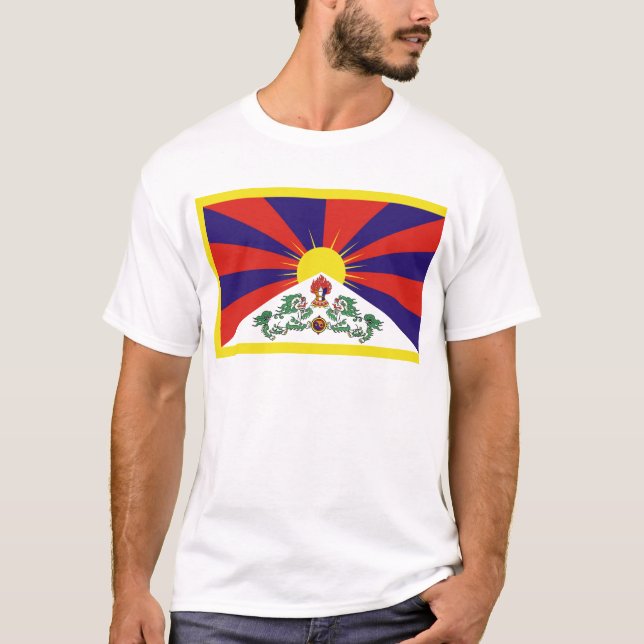 Tibet flag - Snow Lion Flag T-Shirt (Front)