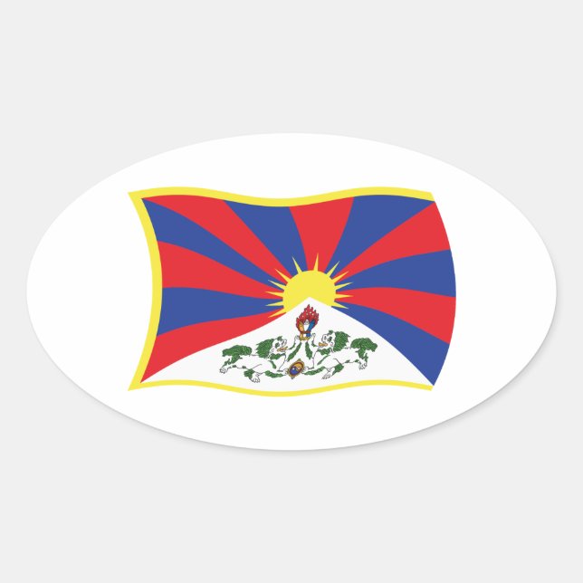 Tibet Flag Sticker (Front)