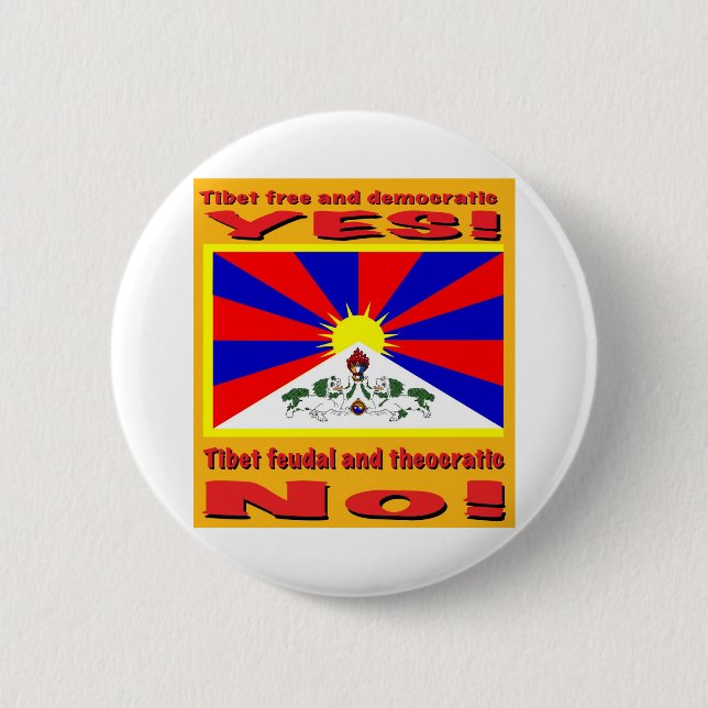 Tibet free and democratic button (Front)