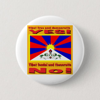 Tibet free and democratic button