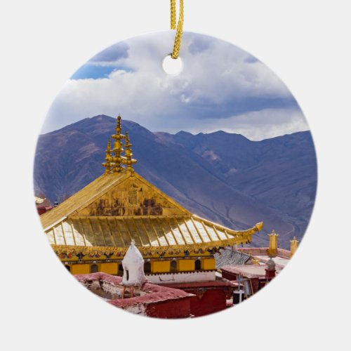 Tibet _ Ganden Buddhist Monastery Ceramic Ornament