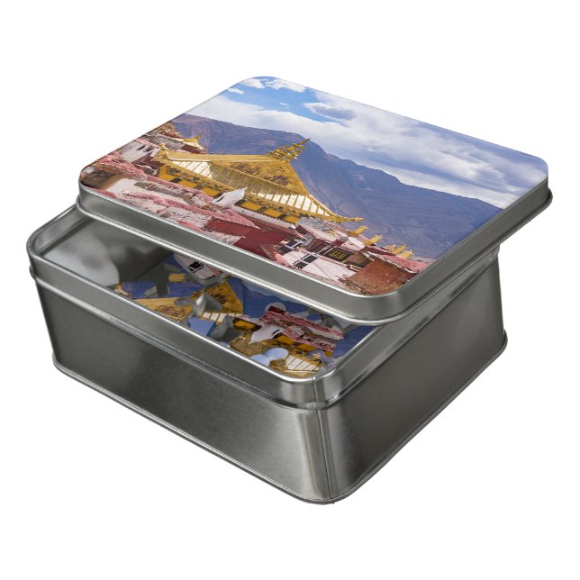 Tibet - Ganden Buddhist Monastery Jigsaw Puzzle (Lid Open)