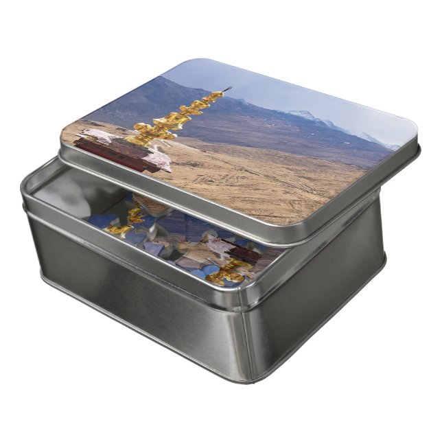 Tibet - Ganden Buddhist Monastery Jigsaw Puzzle (Lid Open)