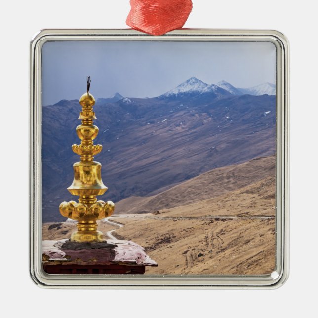 Tibet - Ganden Buddhist Monastery Metal Ornament (Front)