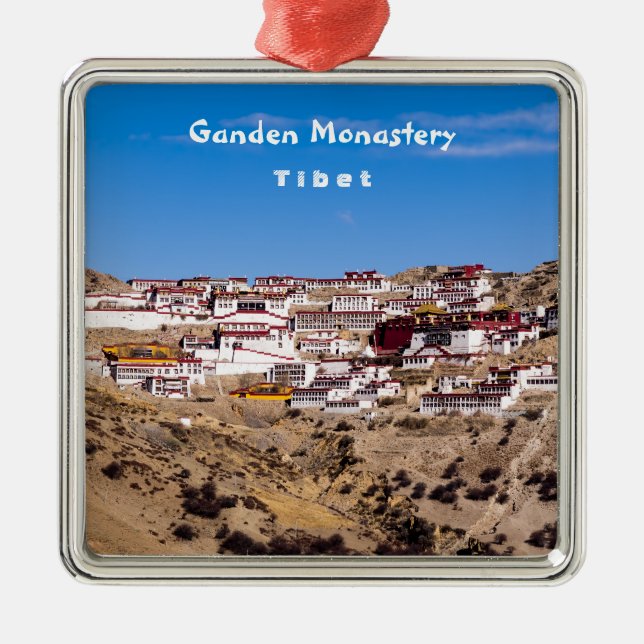 Tibet - Ganden Buddhist Monastery Metal Ornament (Front)