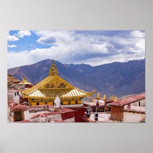 Tibet - Ganden Buddhist Monastery Poster