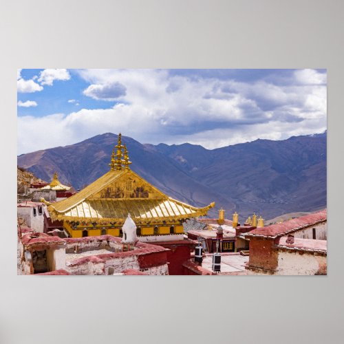 Tibet _ Ganden Buddhist Monastery Poster