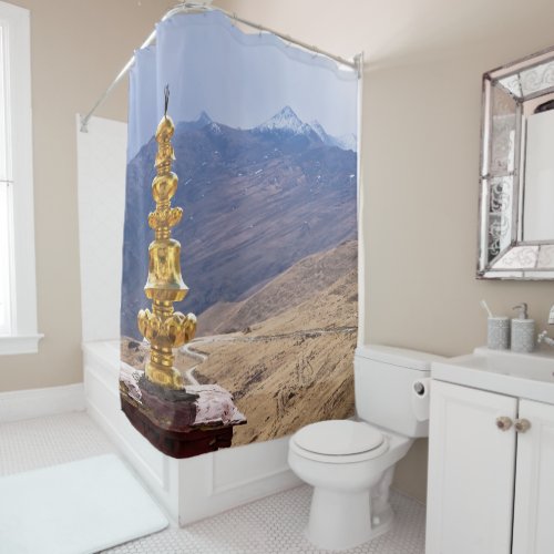 Tibet _ Ganden Buddhist Monastery Shower Curtain