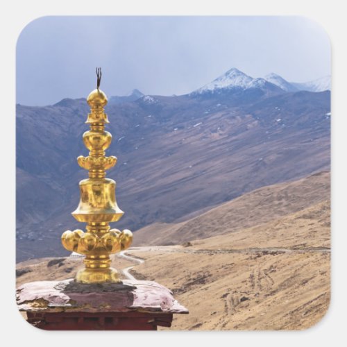 Tibet _ Ganden Buddhist Monastery Square Sticker