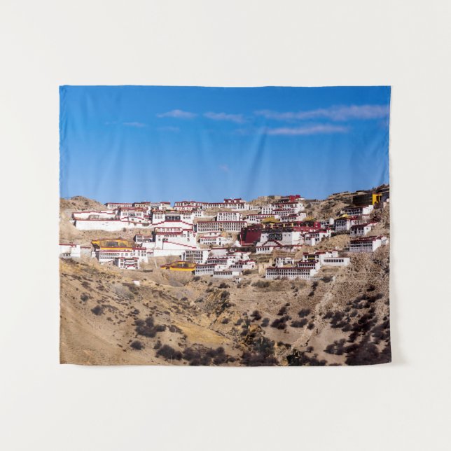 Tibet - Ganden Buddhist Monastery Tapestry (Front (Horizontal))