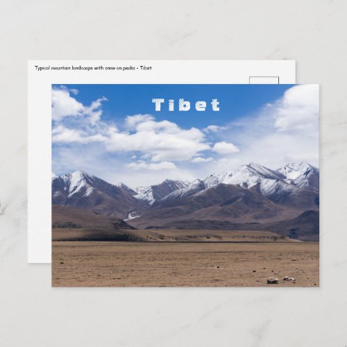 Tibet Himalaya _ Scenic Mountain landscape Postcard