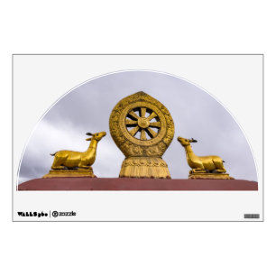 Tibet, Lhasa - Dharma wheel in Jokhang temple Wall Decal