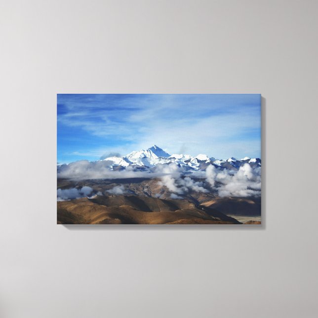 Tibet Qomolangma Mt Everest China Travel Photo Canvas Print (Front)