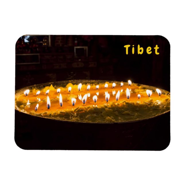 Tibet - Ritual butter lamp Magnet (Horizontal)