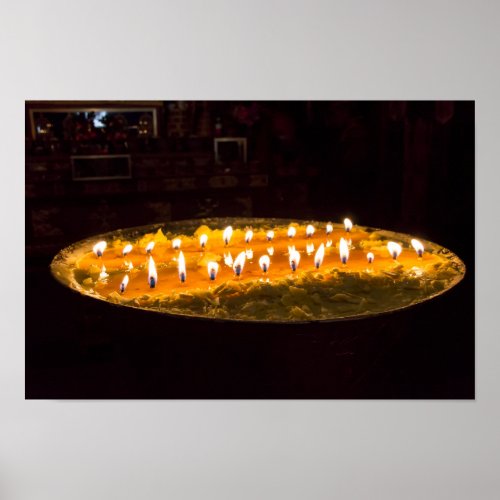 Tibet _ Ritual butter lamp Poster