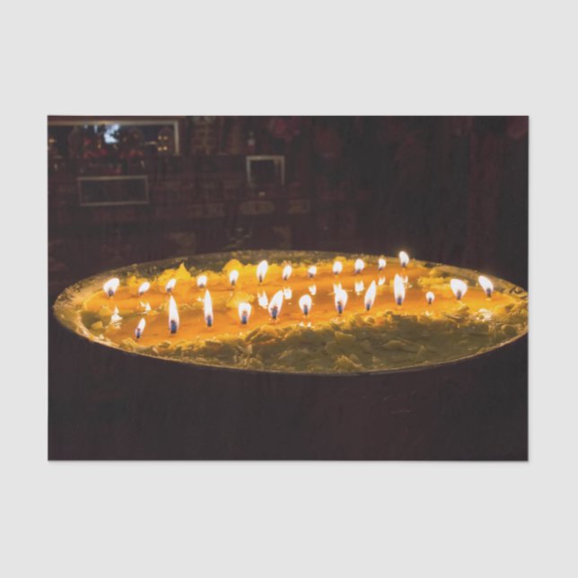 Tibet - Ritual butter lamp Tissue Paper (Front)