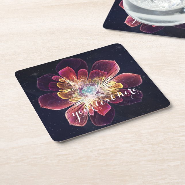 Tibet Sea Flower | Custom Drink Coaster (Angled)